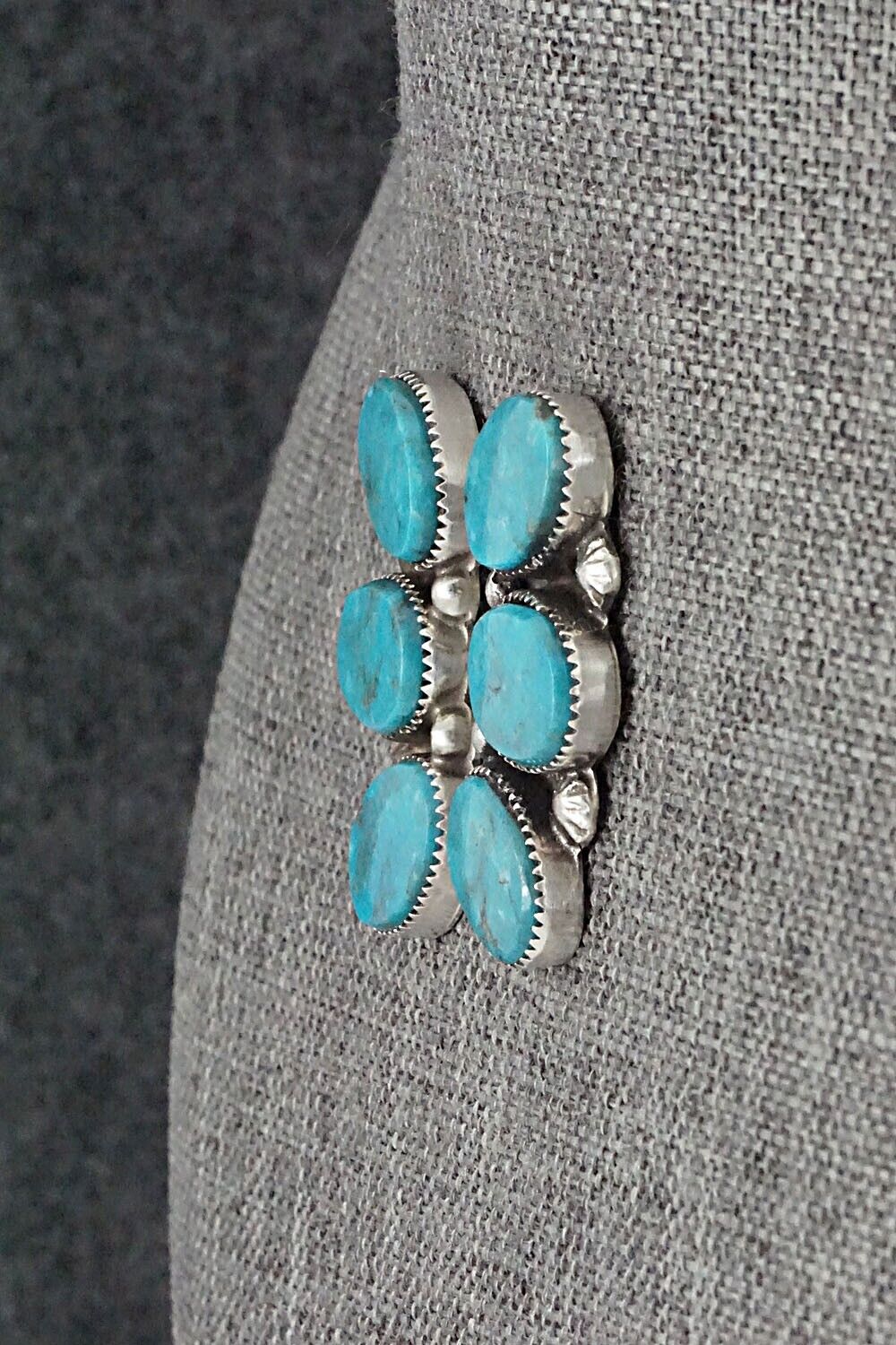 Turquoise & Sterling Silver Earrings - Selina Warner