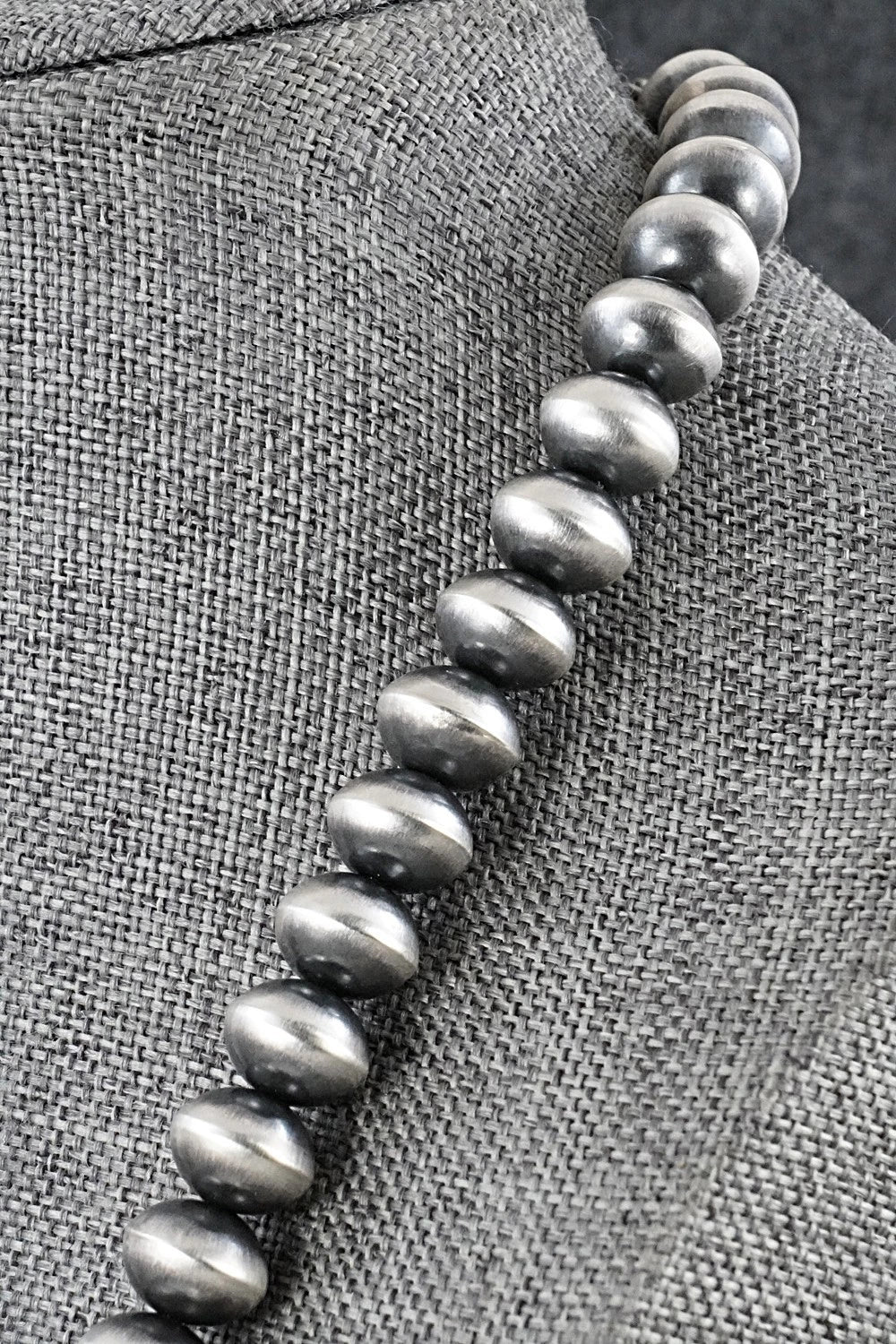 Sterling Silver Navajo Pearl Squash Blossom Necklace - Presley Haley