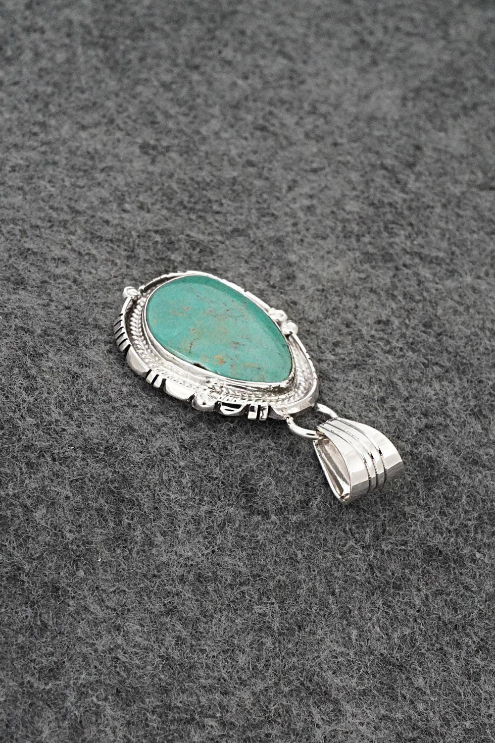 Turquoise & Sterling Silver Pendant - Marita Benally