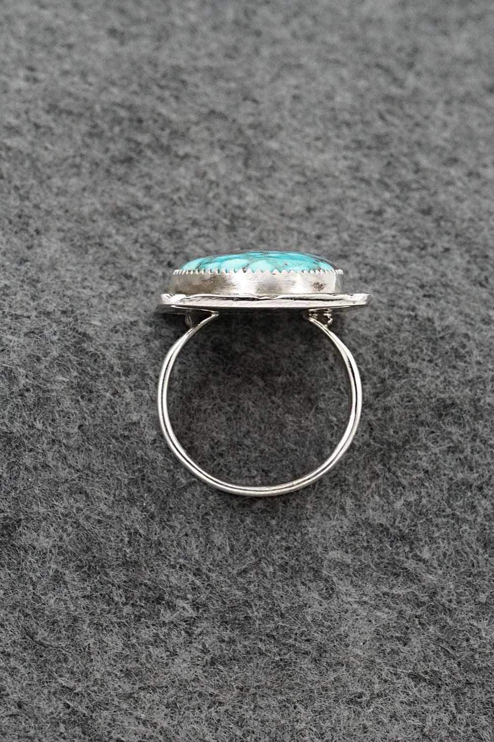 Turquoise & Sterling Silver Ring - Priscilla Reeder - Size 8.5