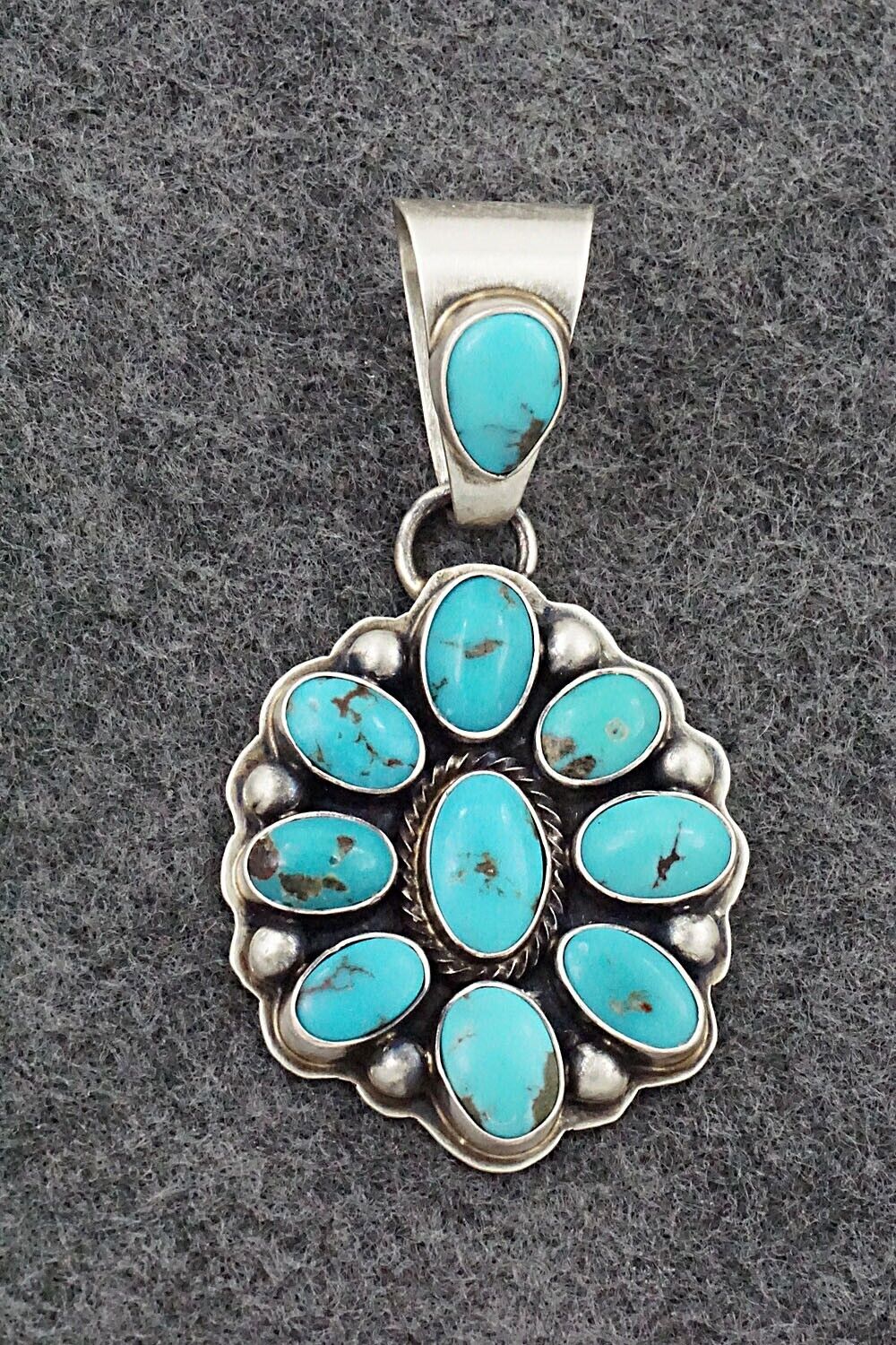 Turquoise & Sterling Silver Pendant - Kathleen Livingston