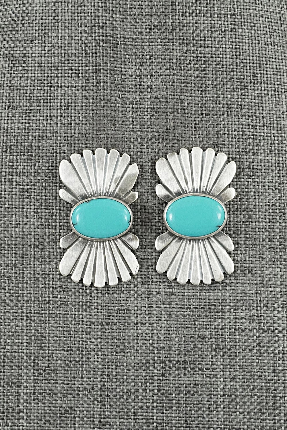 Turquoise & Sterling Silver Earrings - Mark Yazzie