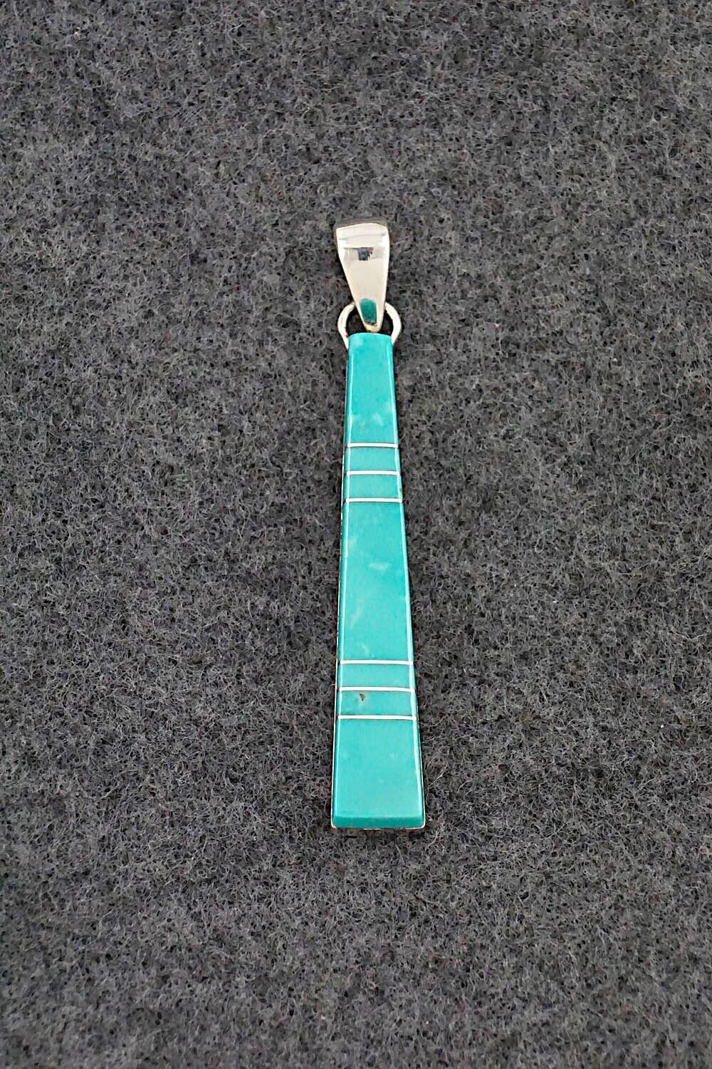 Turquoise & Sterling Silver Pendant - Madarrel Kallestewa