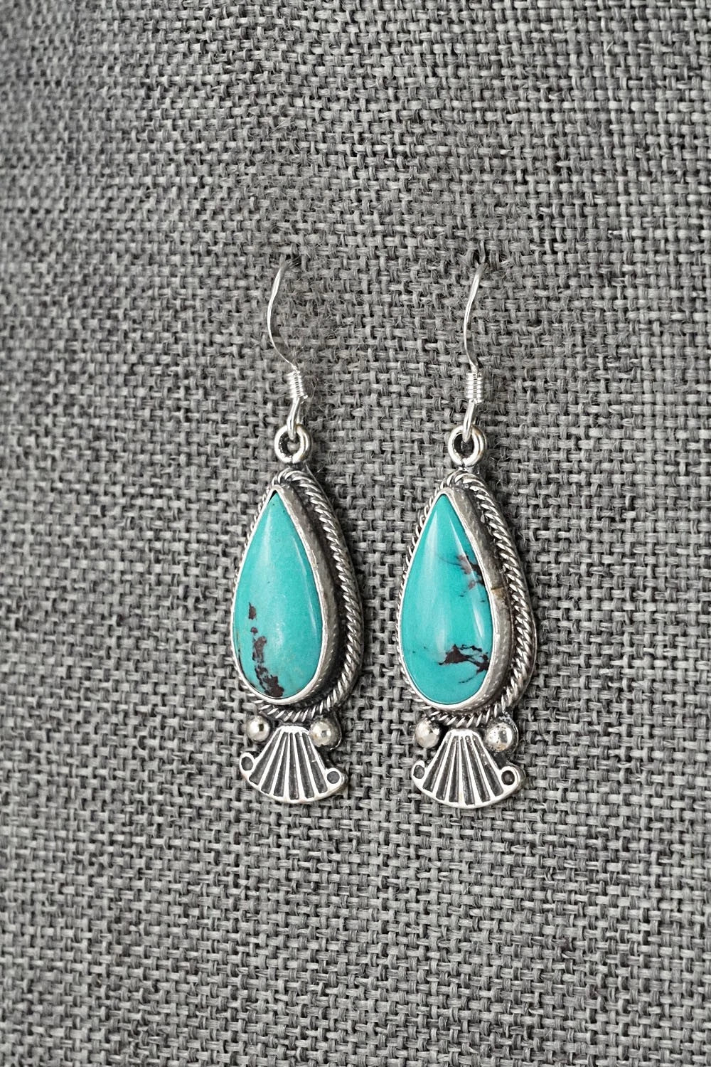 Turquoise & Sterling Silver Earrings - Verley Betone