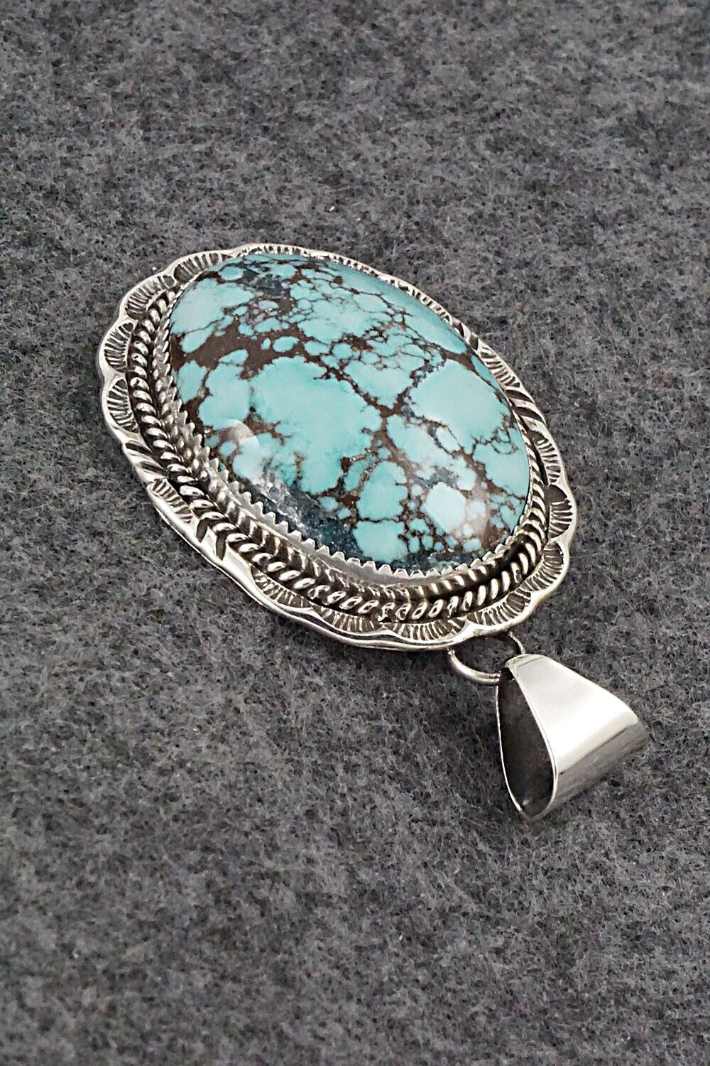 Turquoise & Sterling Silver Pendant - Freda Martinez