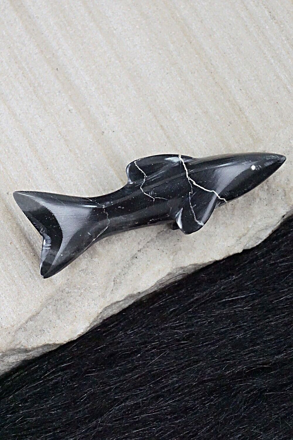 Shark Zuni Fetish Carving - Kenny Chavez