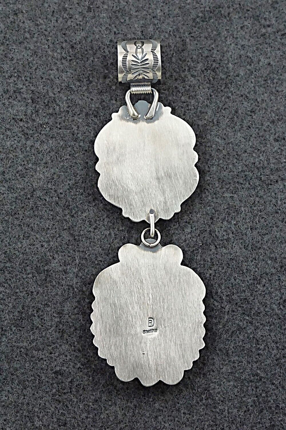 Turquoise & Sterling Silver Pendant - Raymond Delgarito