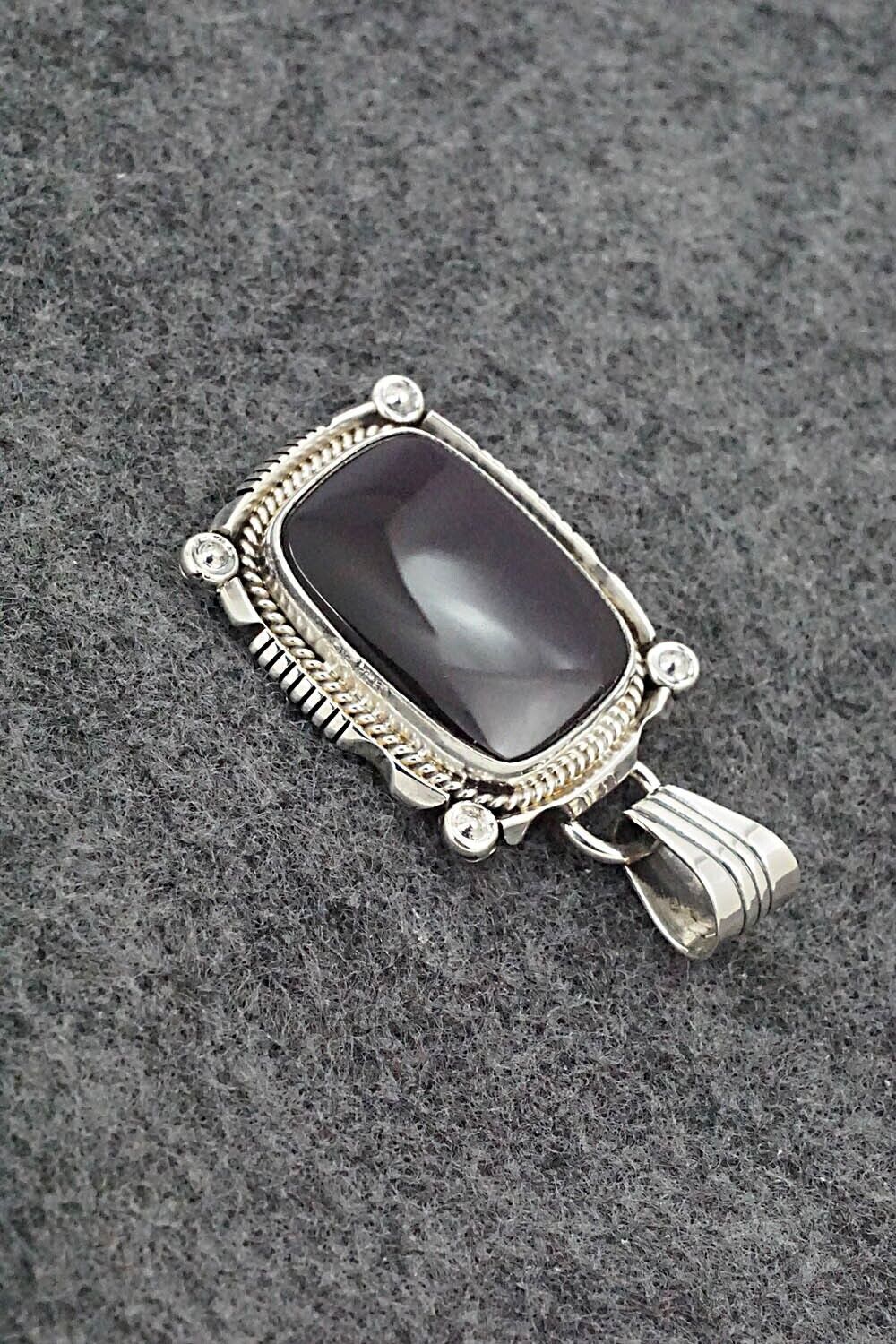 Onyx & Sterling Silver Pendant - Sharon McCarthy