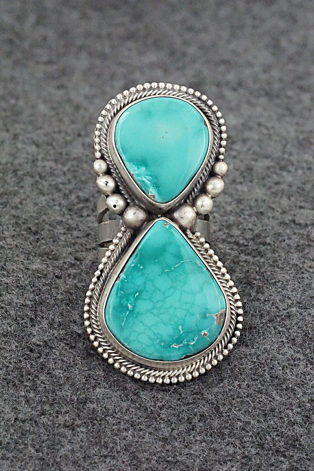 Turquoise & Sterling Silver Ring - Kathleen Livingston - Size 7