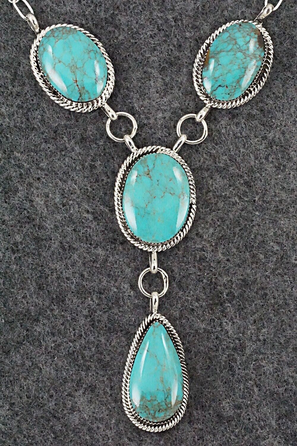 Turquoise & Sterling Silver Necklace - Sheena Jack