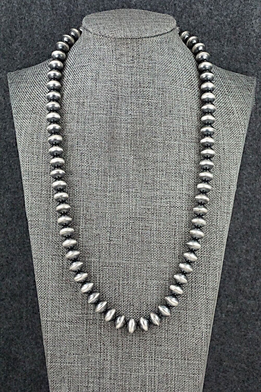 Sterling Silver Navajo Pearl Necklace 22" - Preston Haley