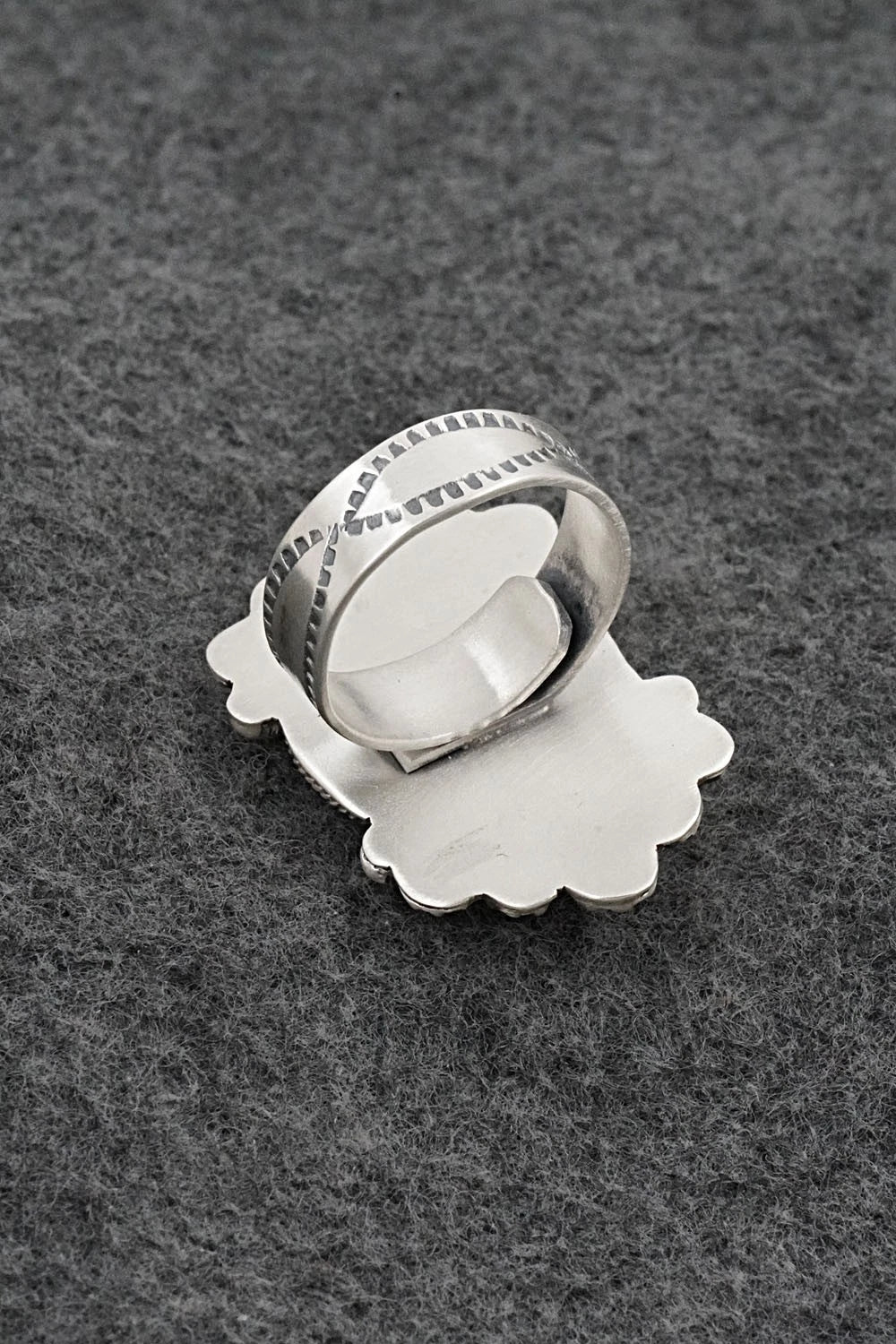 Turquoise & Sterling Silver Ring - Cordell Platero - Size Adjustable
