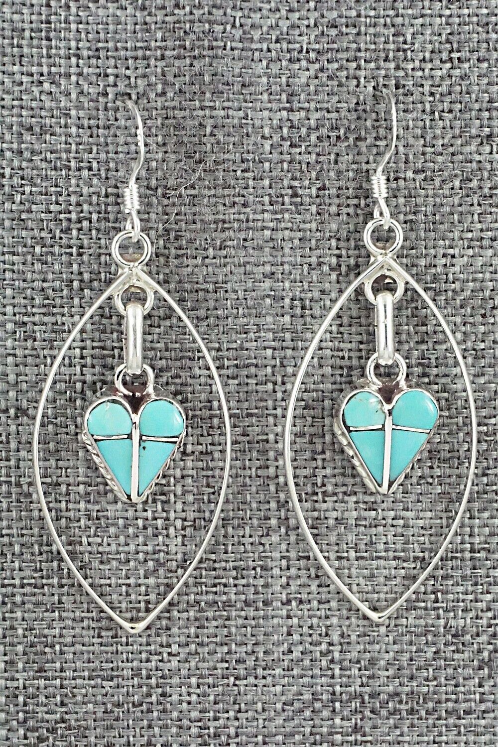 Turquoise and Sterling Silver Earrings - Velda Nastacio