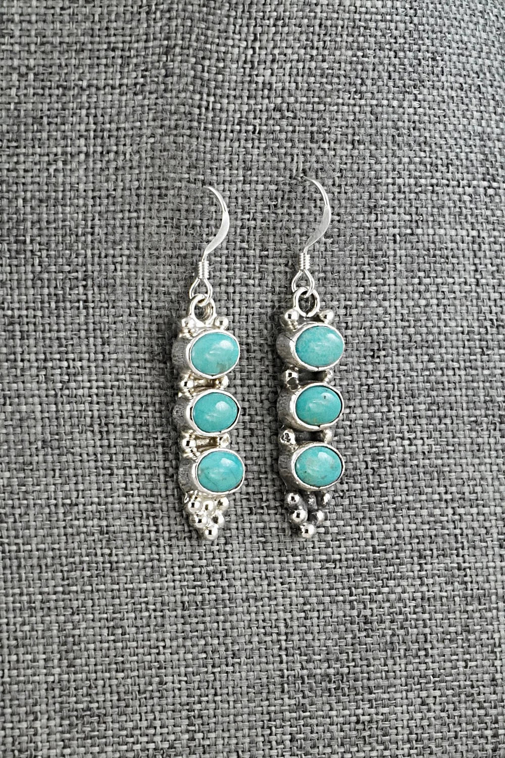 Turquoise & Sterling Silver Earrings - Gary Shorty