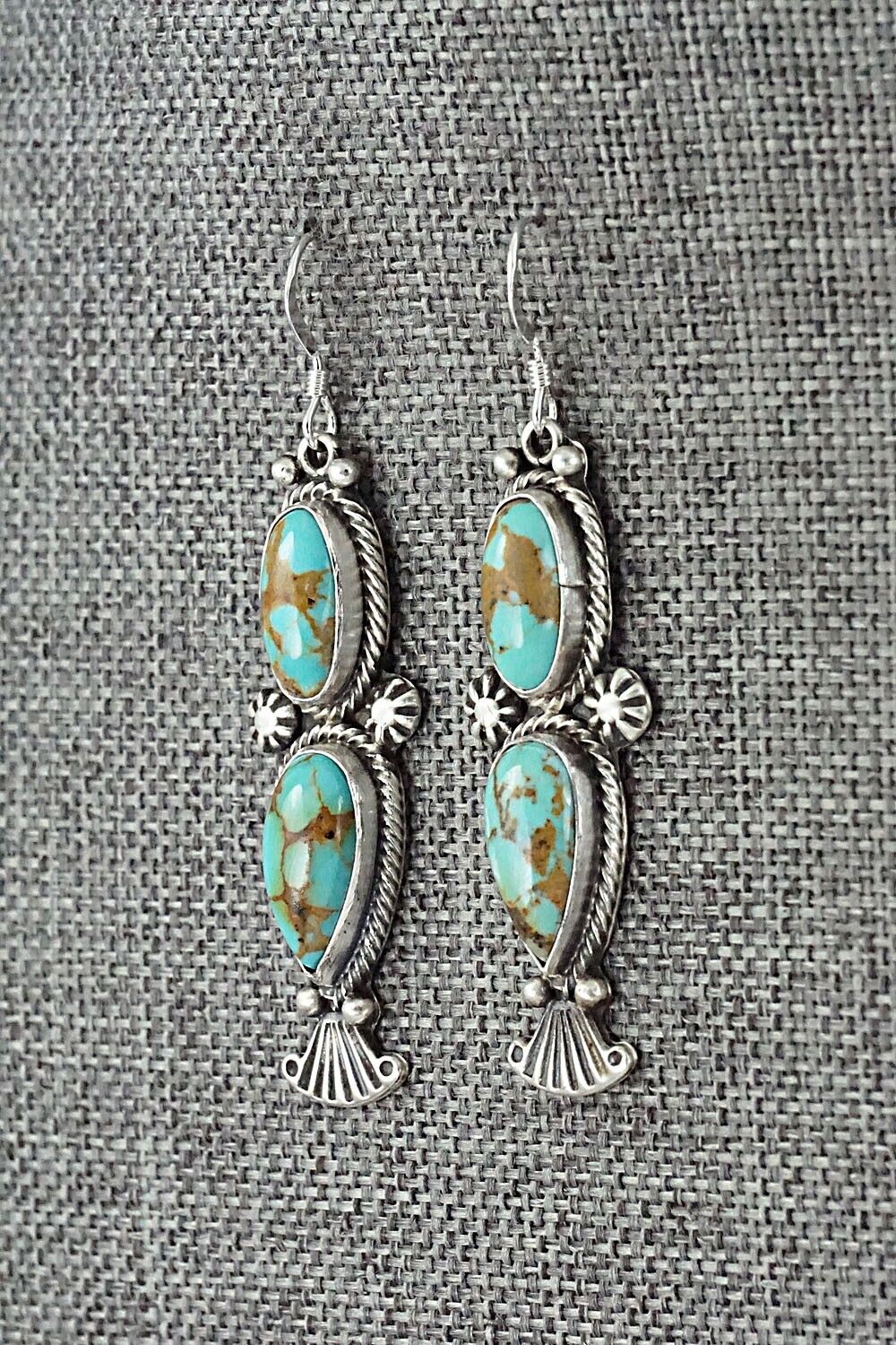 Turquoise & Sterling Silver Earrings - Verley Betone