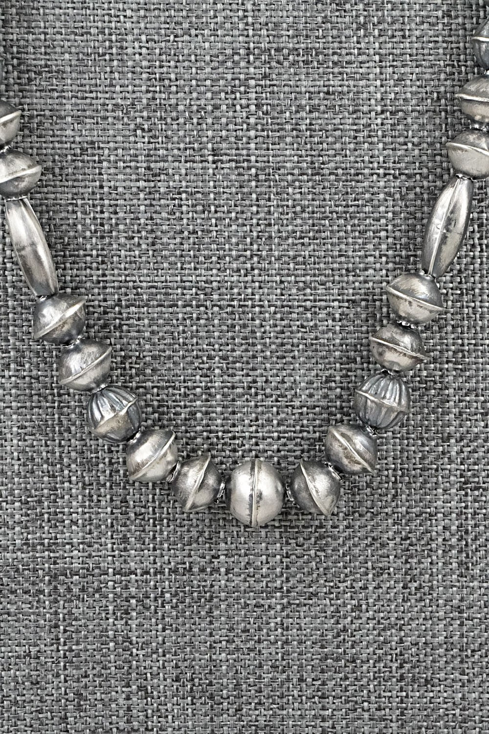 Sterling Silver Navajo Pearl Necklace 20" - Vintage