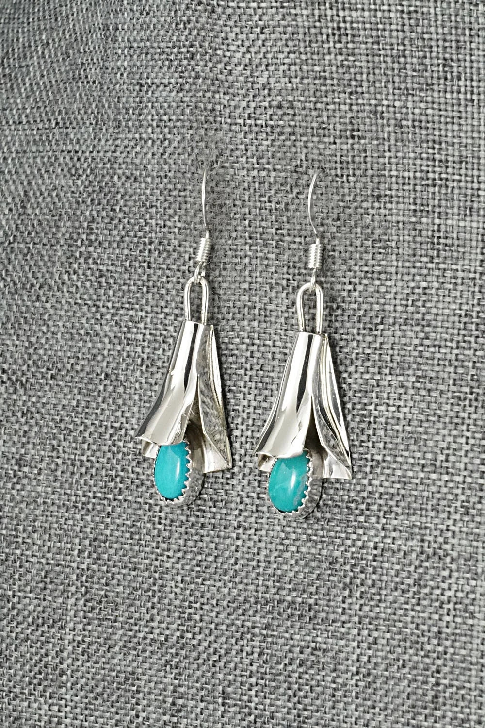 Turquoise & Sterling Silver Earrings - Louise Yazzie