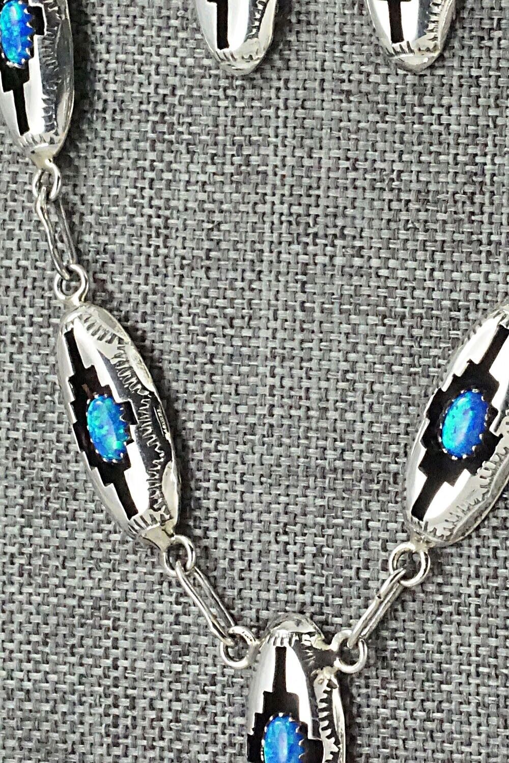 Opalite & Sterling Silver Necklace and Earrings Set - Felix Perry