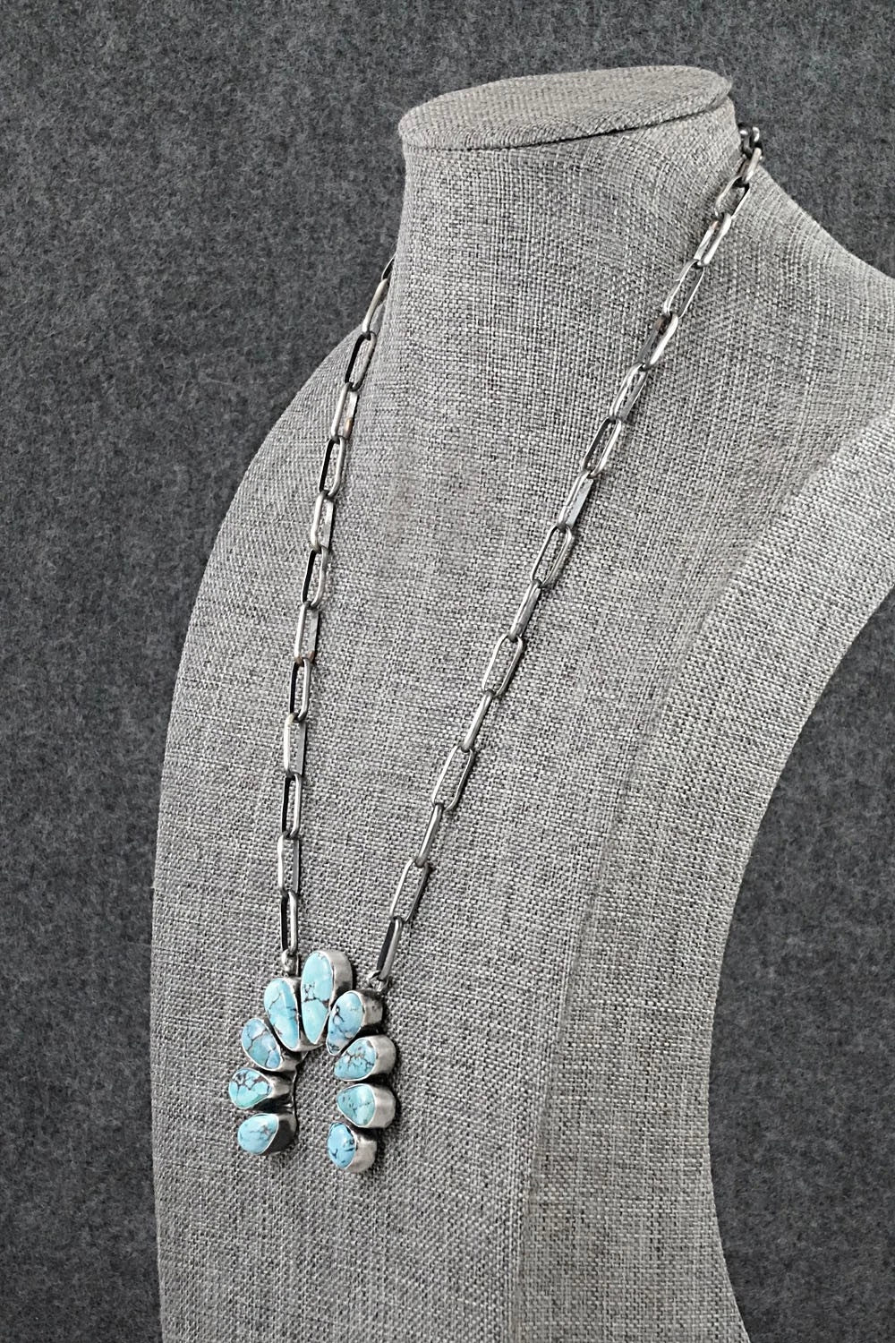 Turquoise & Sterling Silver Necklace - Darrin Livingston