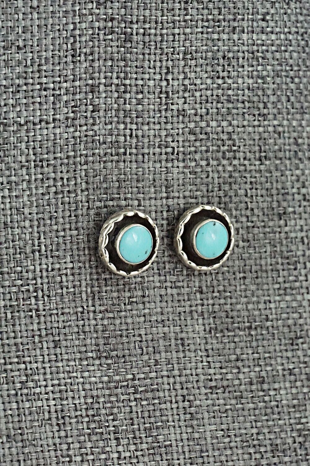 Turquoise & Sterling Silver Earrings - Carina Leekity