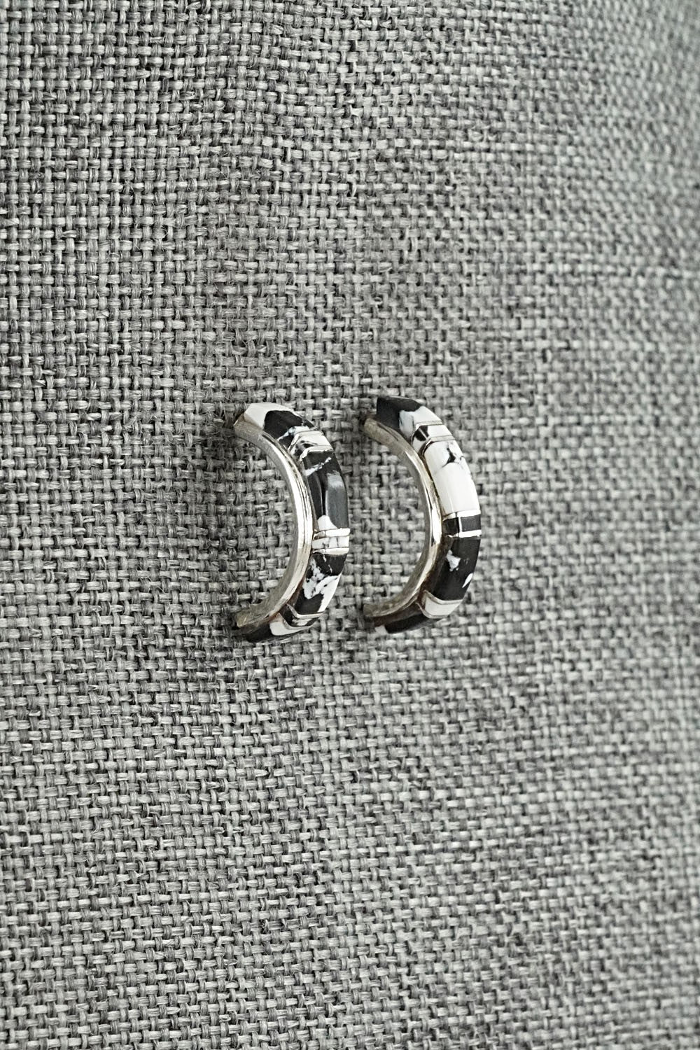 White Buffalo & Sterling Silver Earrings - Terrance Panteah