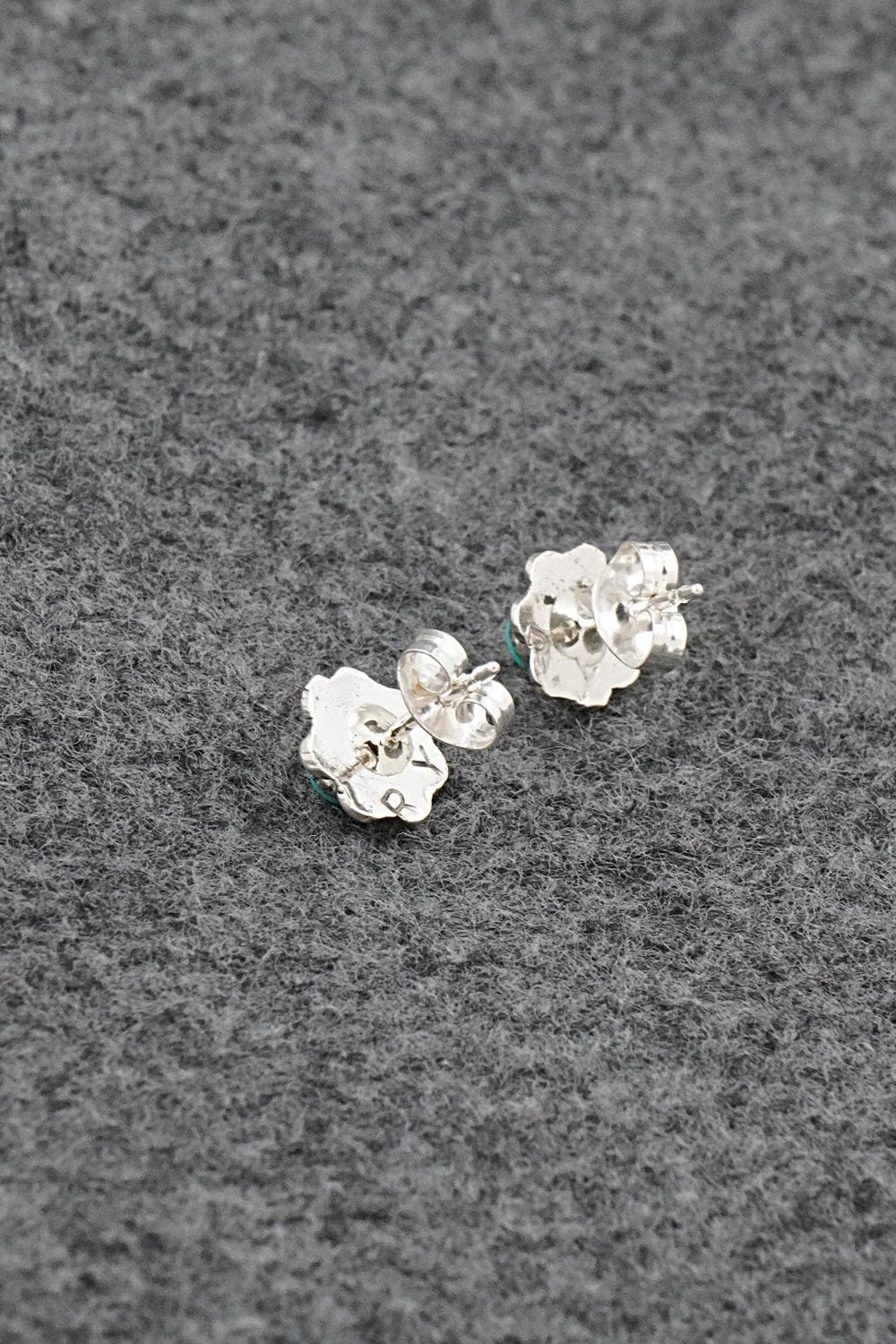 Turquoise and Sterling Silver Earrings - Ronald Yatsattie