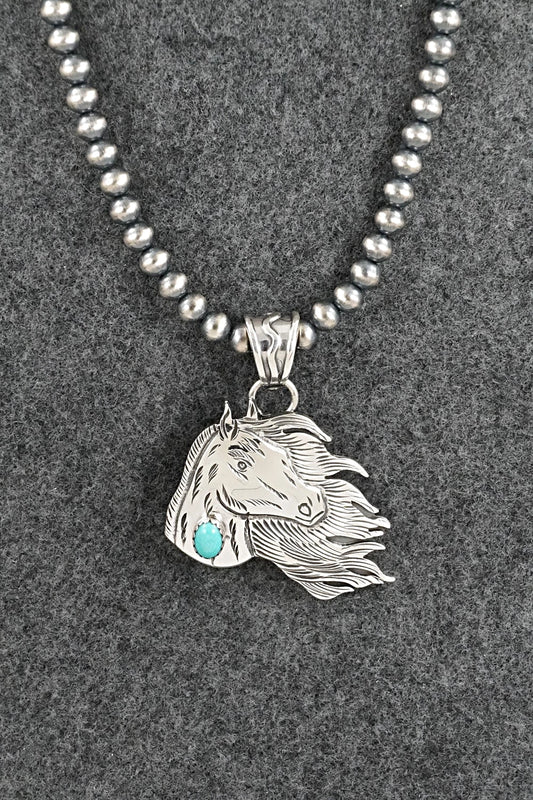 Turquoise & Sterling Silver Necklace - Jeremy Delgarito