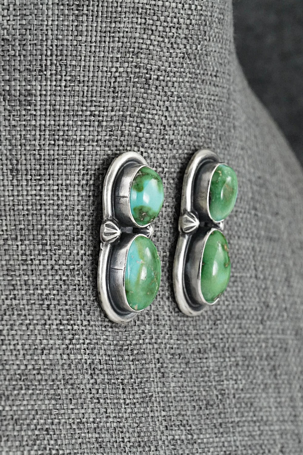 Turquoise & Sterling Silver Squash Blossom Set - Darrin Livingston