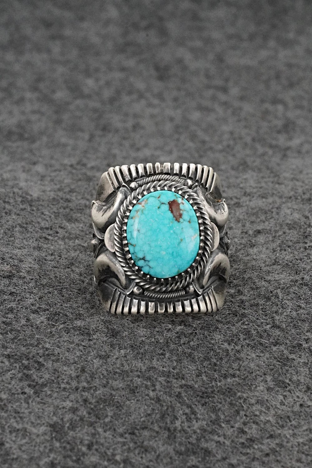 Turquoise & Sterling Silver Ring - Derrick Gordon - Size 11
