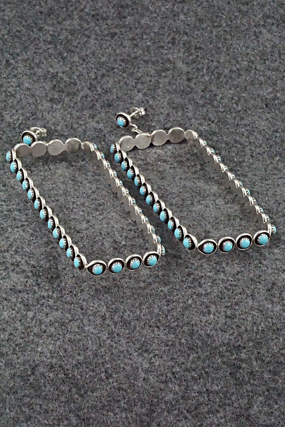 Turquoise & Sterling Silver Earrings - Iva Booqua