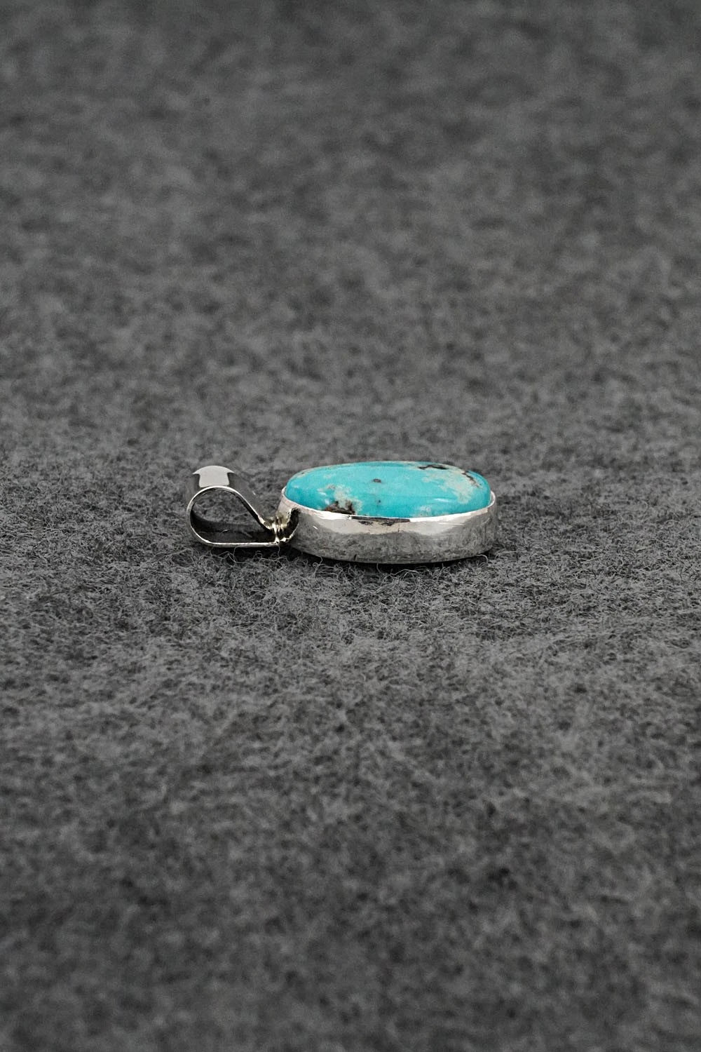 Turquoise & Sterling Silver Pendant - Eugene Gruber