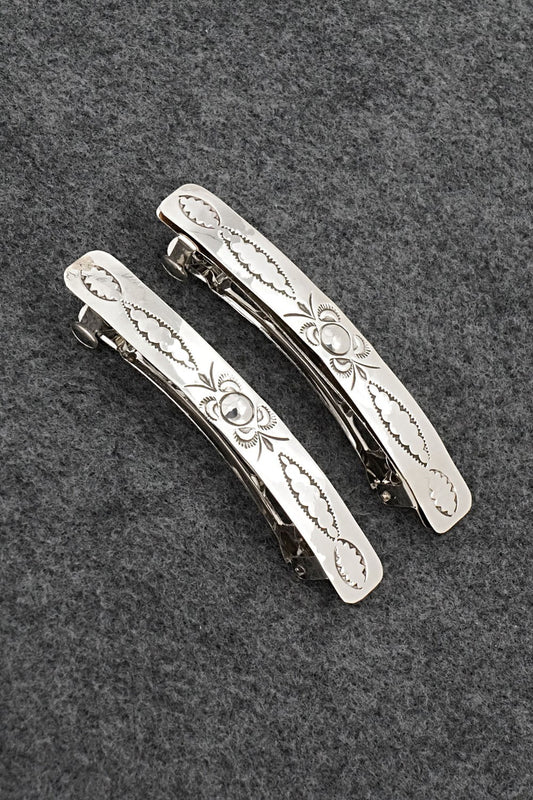 Sterling Silver Hair Barrettes - Bertha Begay