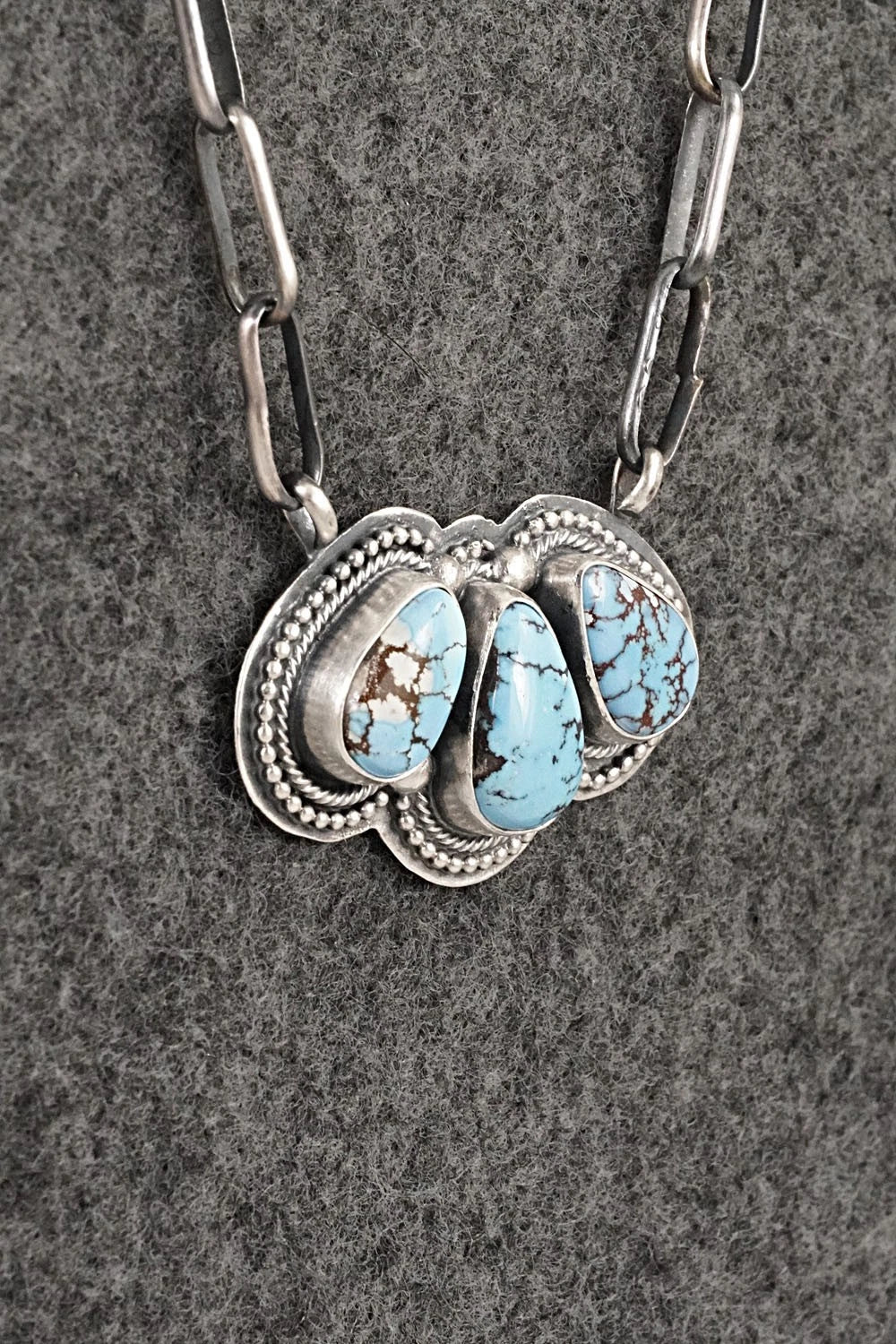 Turquoise & Sterling Silver Necklace - Darrin Livingston