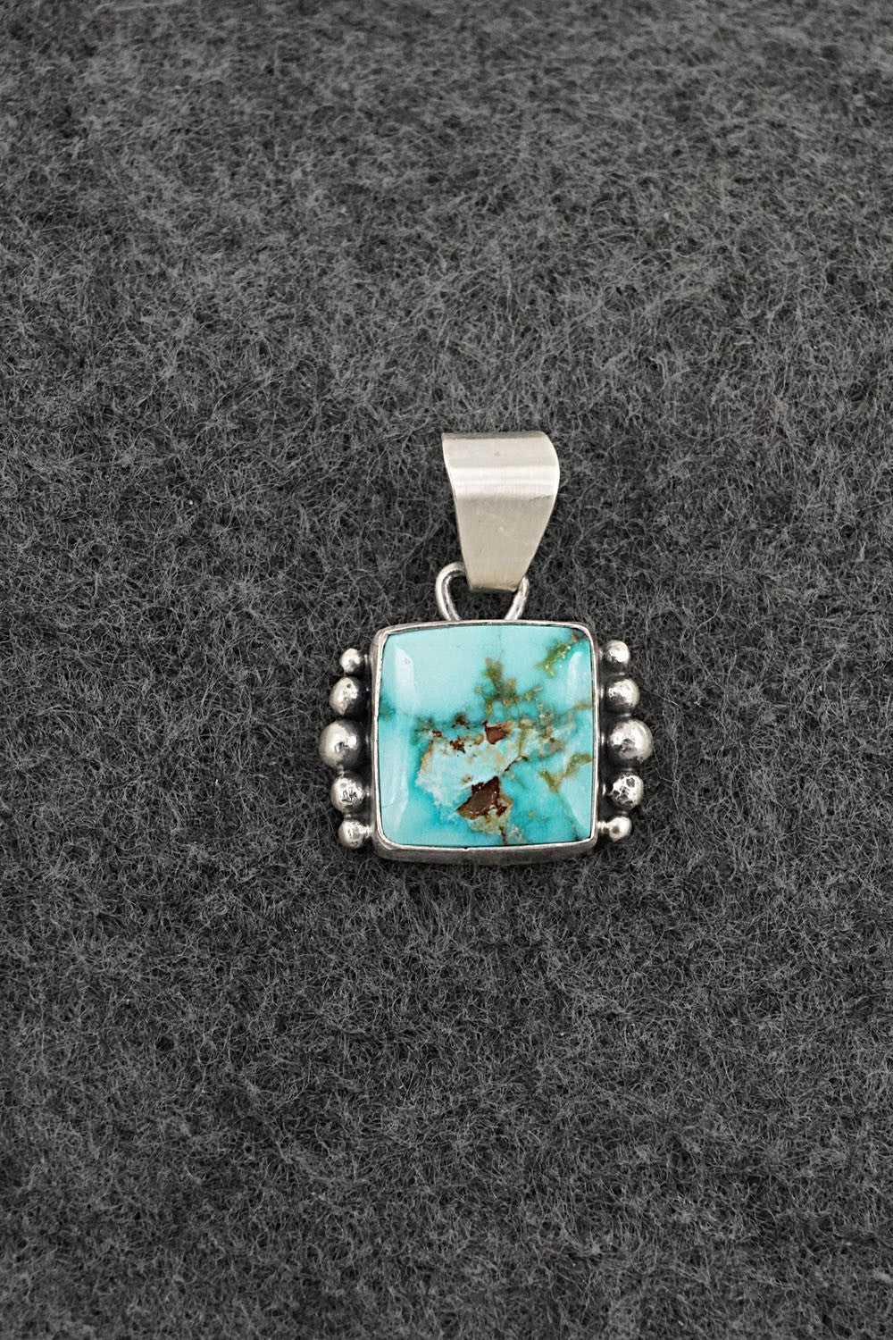 Turquoise & Sterling Silver Pendant - Eugene Gruber
