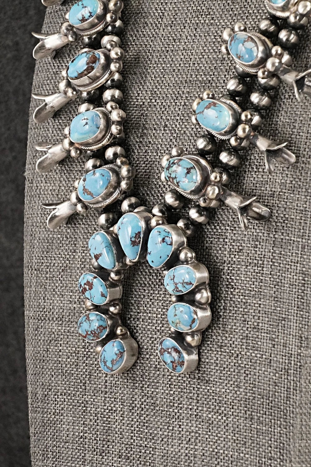 Turquoise & Sterling Silver Squash Blossom Set - Kathleen Livingston