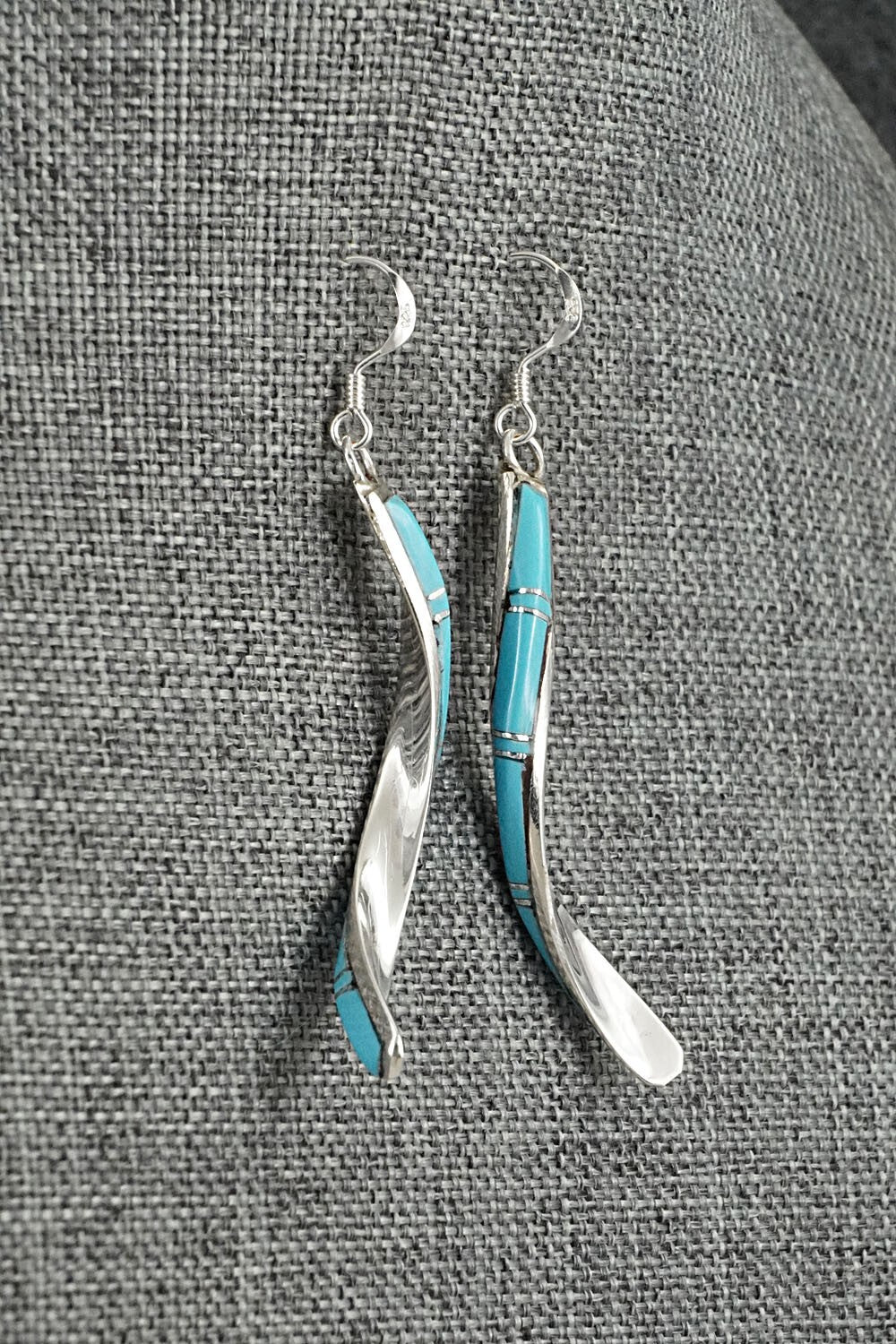 Turquoise & Sterling Silver Earrings - Terrance Panteah