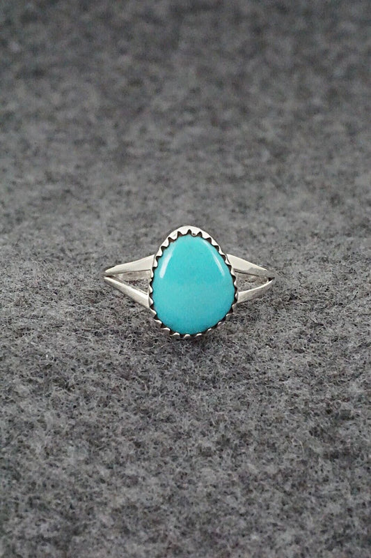 Turquoise & Sterling Silver Ring - Sharon McCarthy - Size 6.75