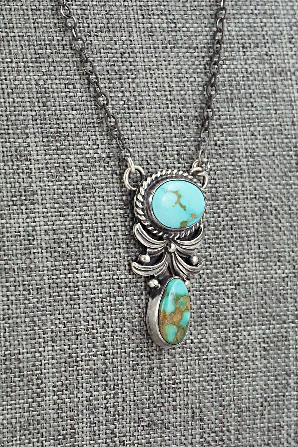 Turquoise & Sterling Silver Necklace - Loretta Delgarito