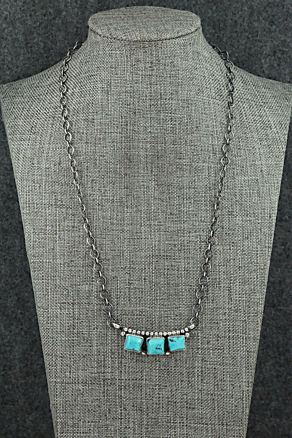 Turquoise & Sterling Silver Necklace - Darrin Livingston