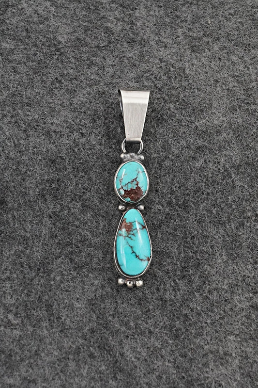 Turquoise & Sterling Silver Pendant - Rena Begay