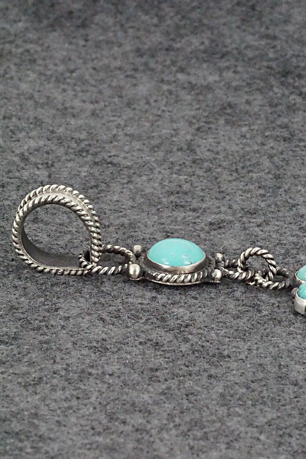Turquoise and Sterling Silver Pendant - Devon Brown
