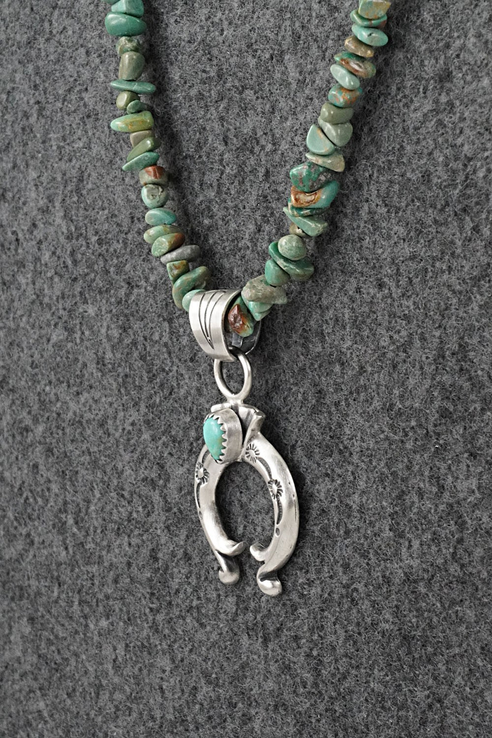 Turquoise & Sterling Silver Necklace 16" - Louise Joe