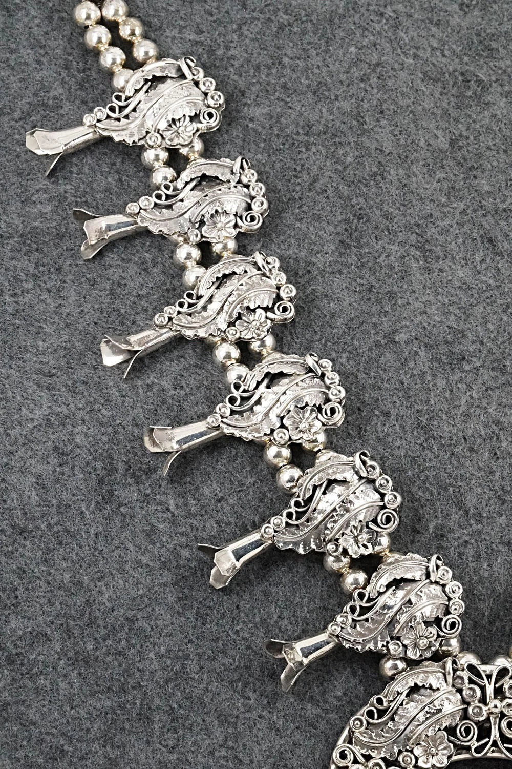 Sterling Silver Squash Blossom Set - Harry B. Yazzie