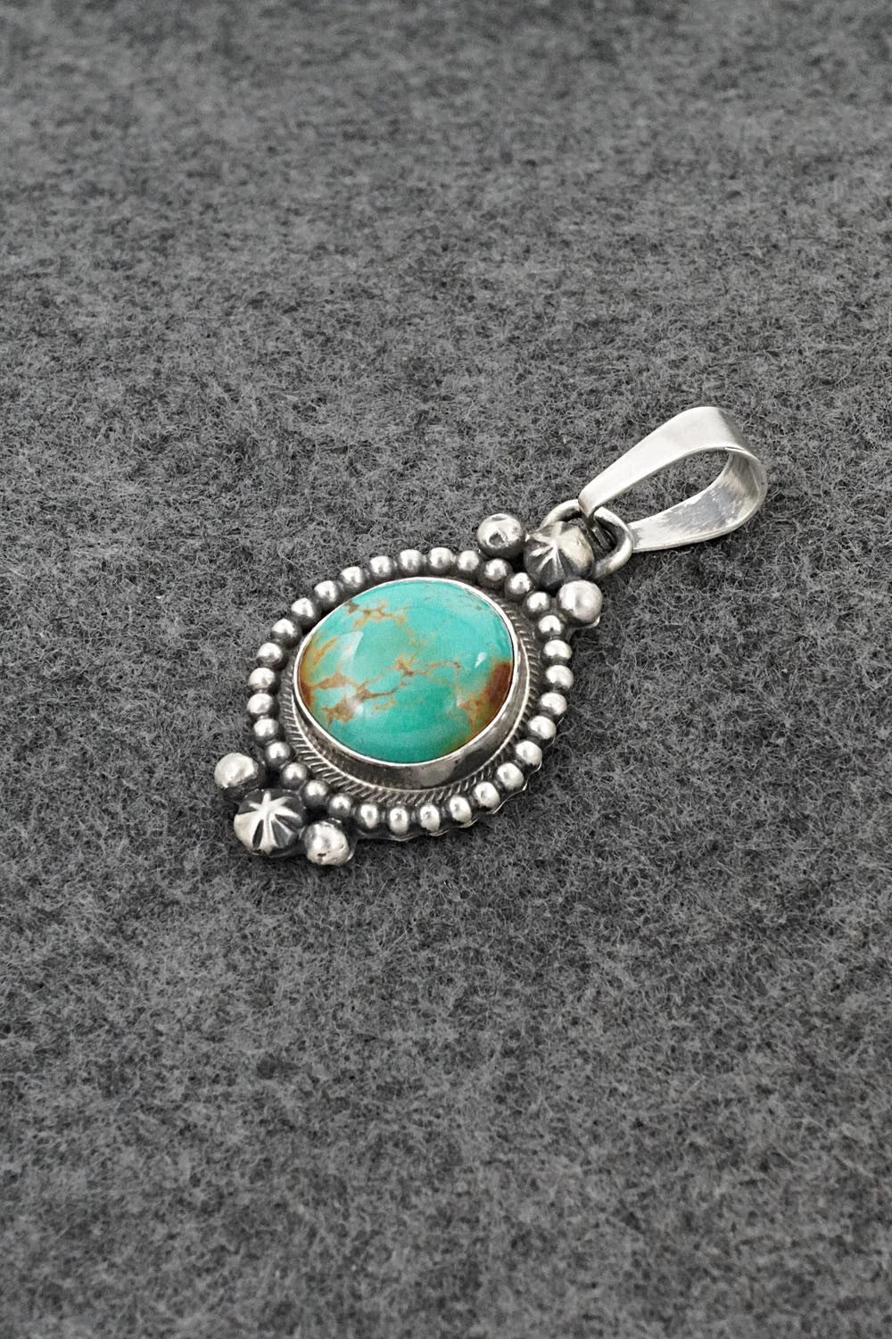 Turquoise & Sterling Silver Pendant - Darrin Livingston