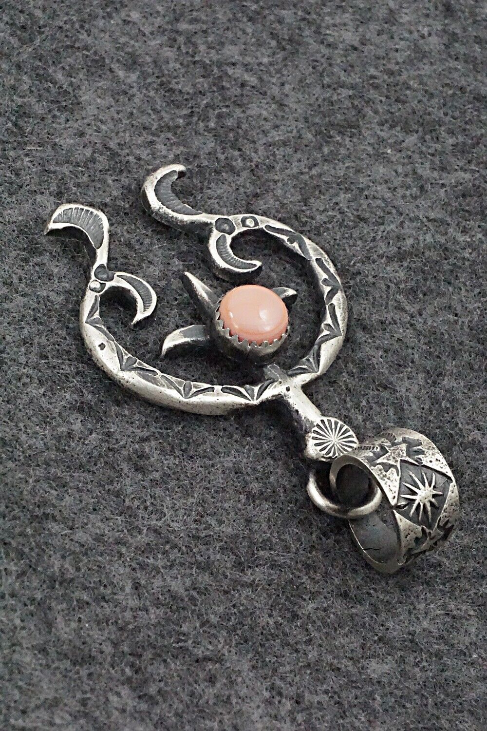 Pink Conch Shell & Sterling Silver Pendant - Kevin Billah