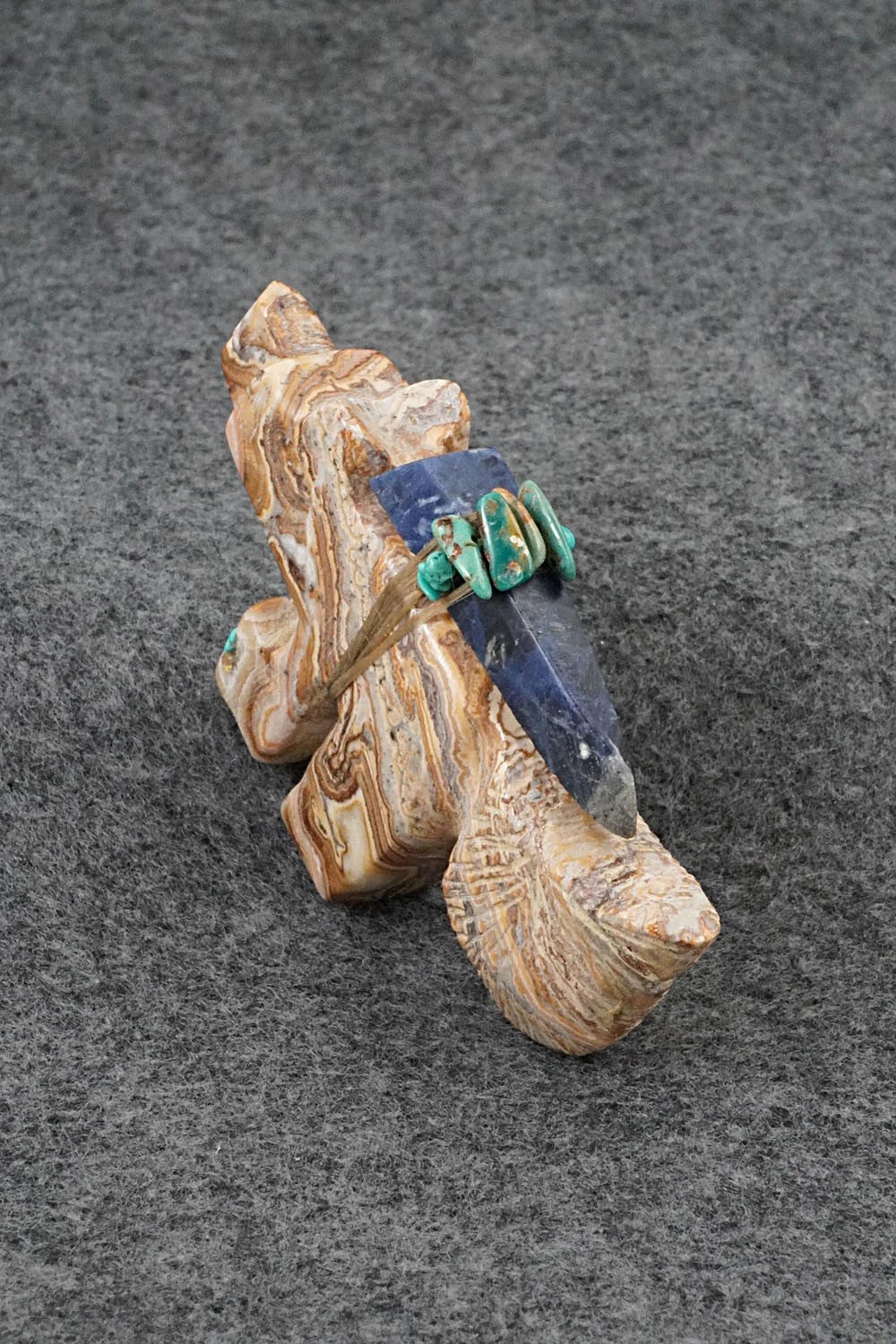 Wolf Zuni Fetish Carving - Danny Lonjose