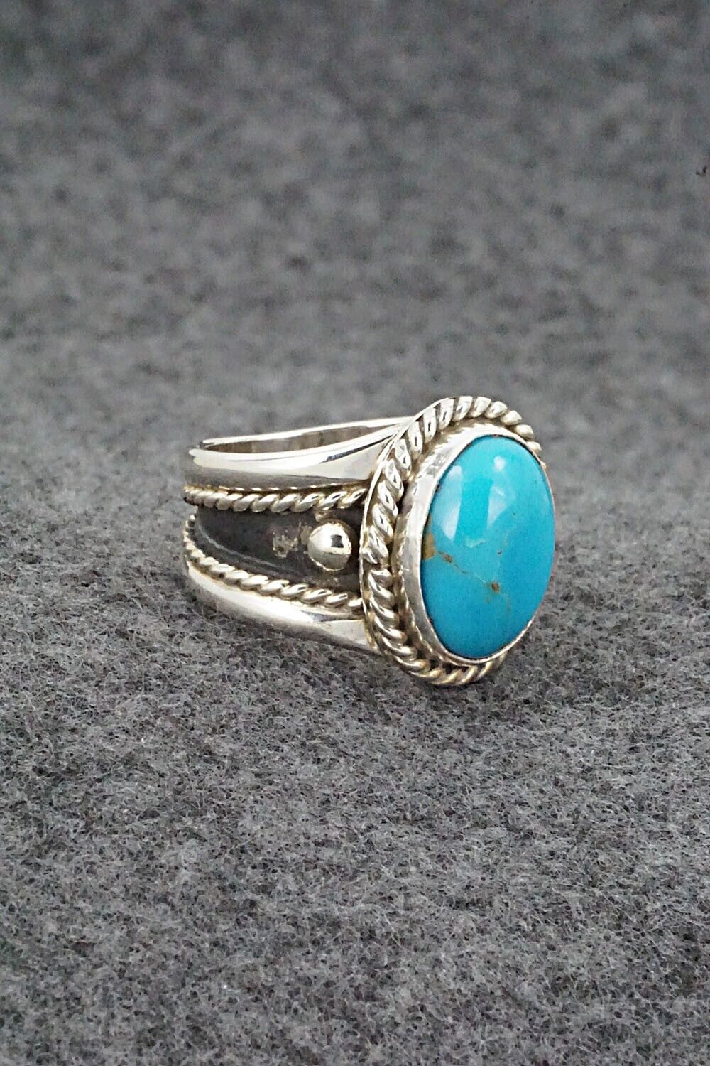 Turquoise & Sterling Silver Ring - Thomas Yazzie - Size 6.5