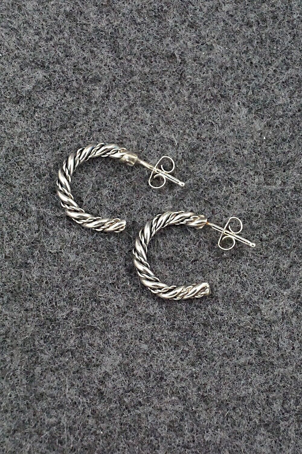 Sterling Silver Hoop Earrings - Caroline Tsosie