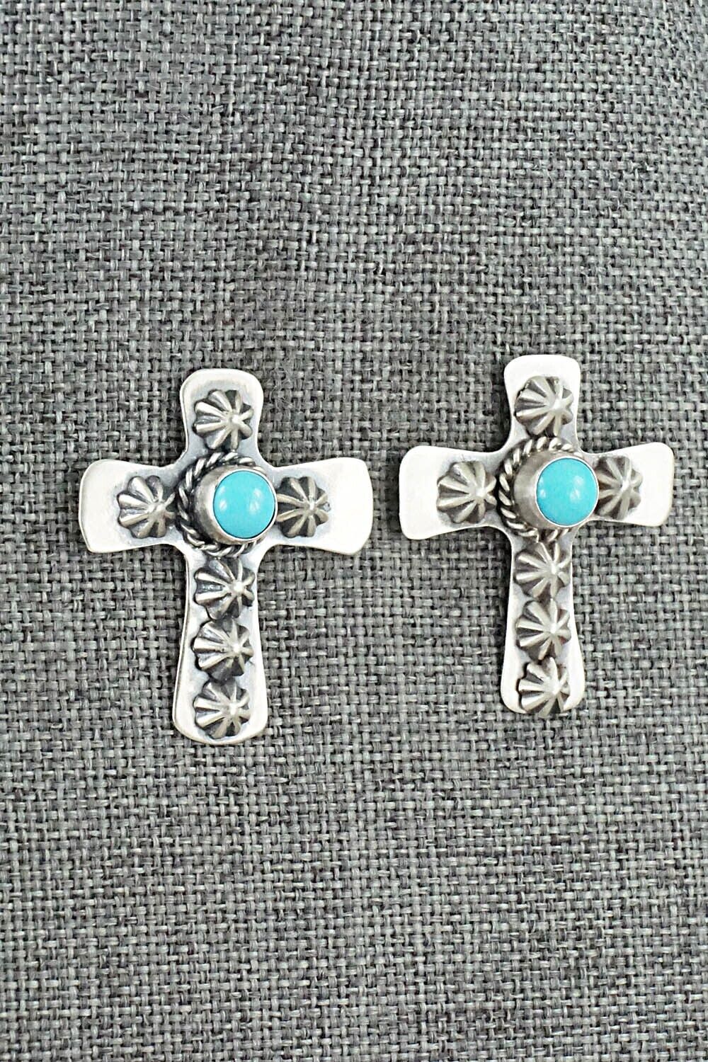 Turquoise & Sterling Silver Earrings - Annie Spencer