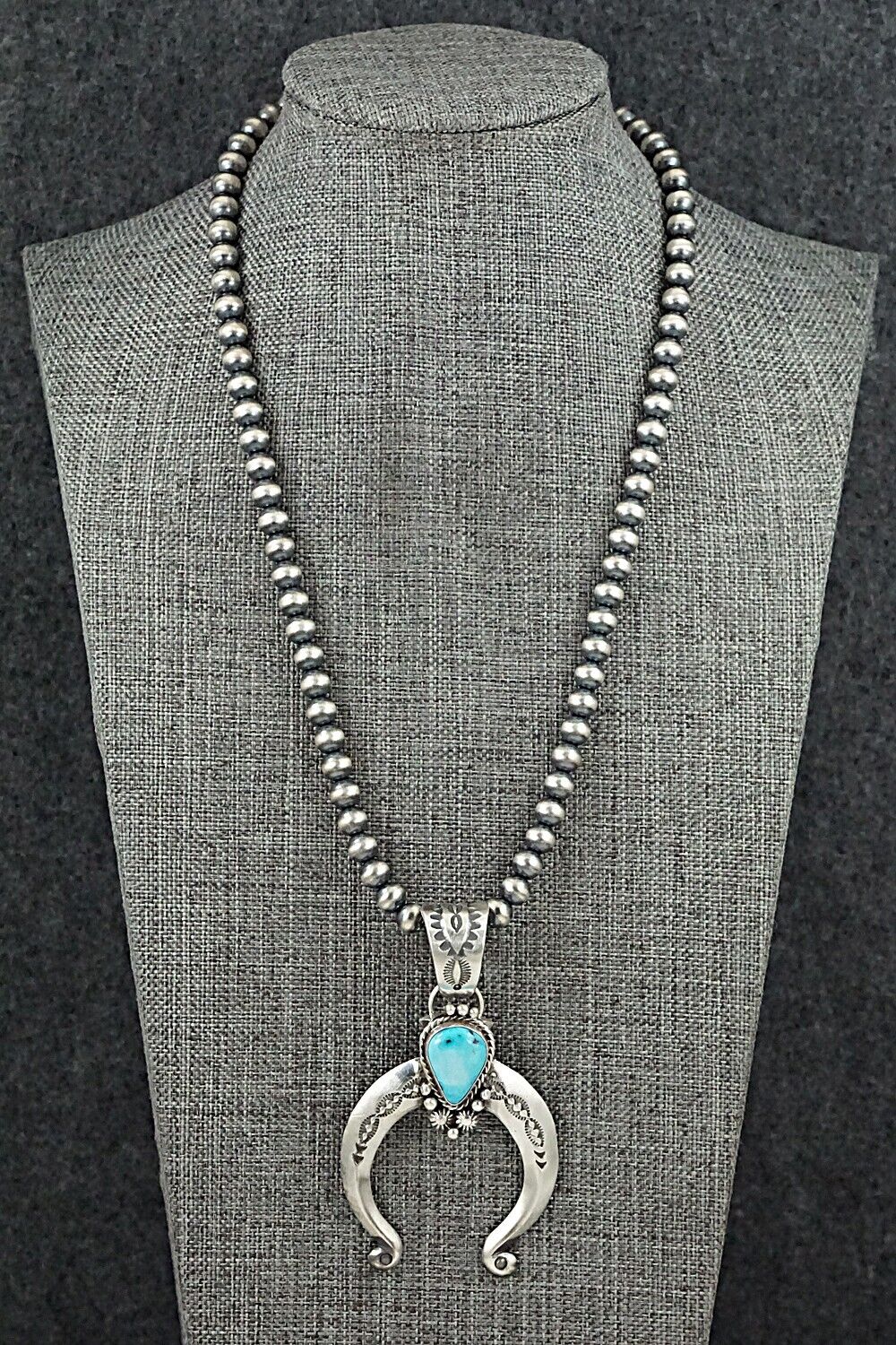Turquoise & Sterling Silver Necklace - Samuel Yellowhair